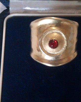 Anello in argento dorato 925 mill stile etrusco