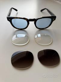 Occhiali tartarugati + 2 set di lenti