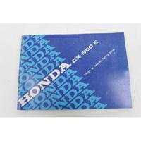 MANUALE USO E MANUTENZIONE HONDA CX 650 E