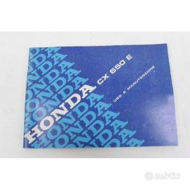 MANUALE USO E MANUTENZIONE HONDA CX 650 E