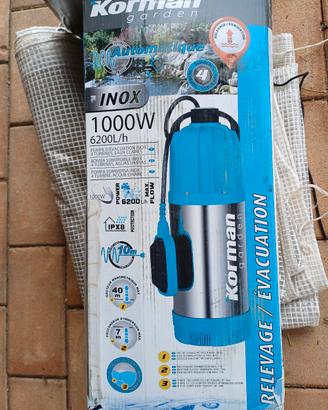 Pompa Sommersa Inox Korman Garden 1000W 6200L/h