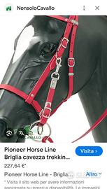 Briglia cavezza pioneer in Biothane rosso