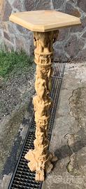 Colonna decorativa  stile Etnico - Intagliata