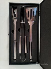 Set barbecue acciaio 3 pezzi