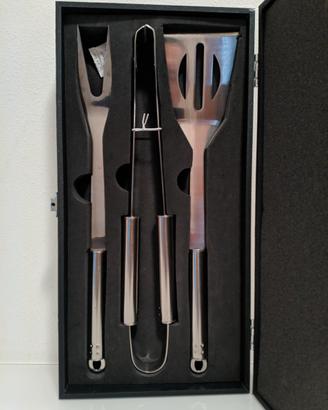 Set barbecue acciaio 3 pezzi