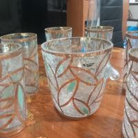  bicchieri e portaghiaccio cristallo bohemia