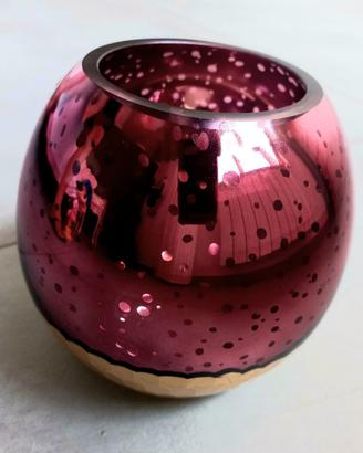Portacandela decorativo in vetro