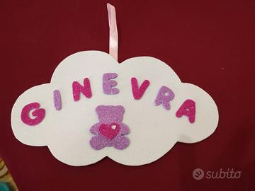 Nuvola in gomma Eva con nome