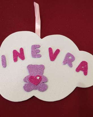 Nuvola in gomma Eva con nome