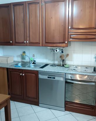 Cucina completa di lavastoviglie, lavello e fuochi