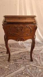 COPPIA COMODINI CHIPPENDALE NOCE