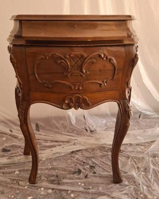 COPPIA COMODINI CHIPPENDALE NOCE