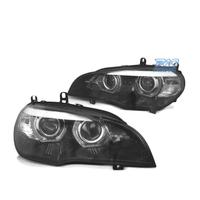 FARI XENON BMW X5 E70 07-10 ANGEL EYES 3D NERO