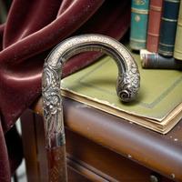 Antico meraviglioso manico ombrello argento 1800