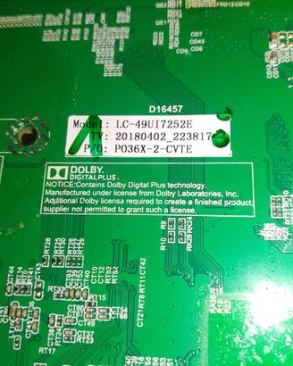sharp lc 49ui7552e main board