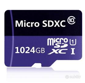 Scheda di memoria Micro SD da 1024 GB + Adattatore