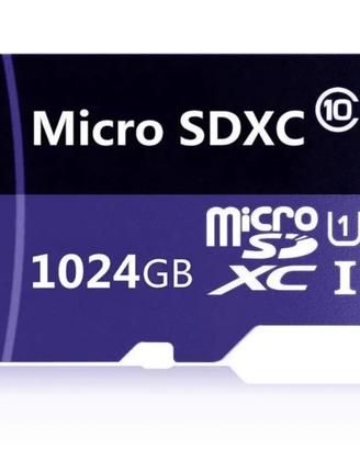 Scheda di memoria Micro SD da 1024 GB + Adattatore