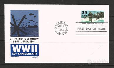 FDC USA 1994 Sbarco in Normandia