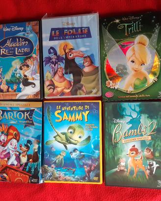 set 6 dvd cartoni animati 