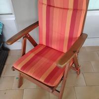 Poltrona alta reclinabile in legno