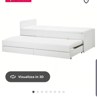 Letto ikea con secondo letto estraibile usato ma i