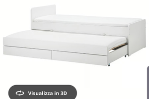 Letto ikea con secondo letto estraibile usato ma i