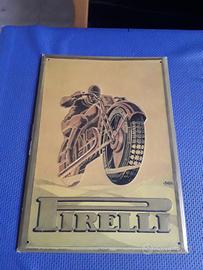 Targa pubblicitaria in latta Pirelli 
