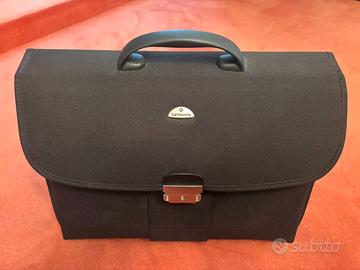 borsa Samsonite 24 ore in pelle blu Abbigliamento e Accessori In