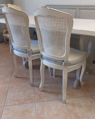 Tavolo e sedie Shabby