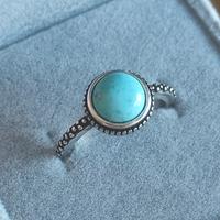 Anello Vintage Larimar in Argento S925 – Nuovo