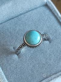 Anello Vintage Larimar in Argento S925 – Nuovo