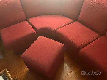 Divano angolo arrotondato