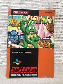 Libretto Whirlo SNES Super Nintendo ultra raro