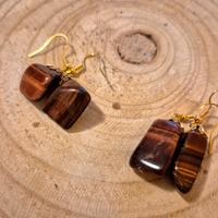 Orecchini agata marrone