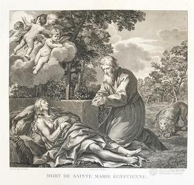 "Mort de S Marie"-Incisione a bulino - 1789