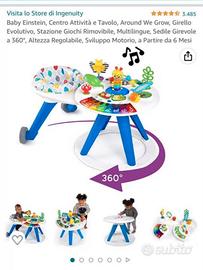 Girello con tavolo gioco rimovibile