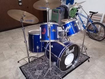 batteria acustica Pearl con piatti Piste