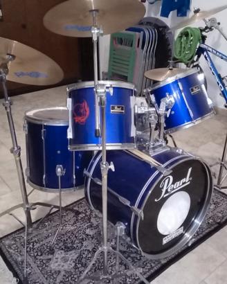 batteria acustica Pearl con piatti Piste