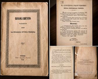 Documento originale 1848 Daniele Manin
