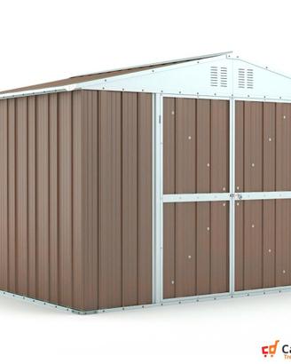 Box capanno giardino Acciaio 327x269 tortora