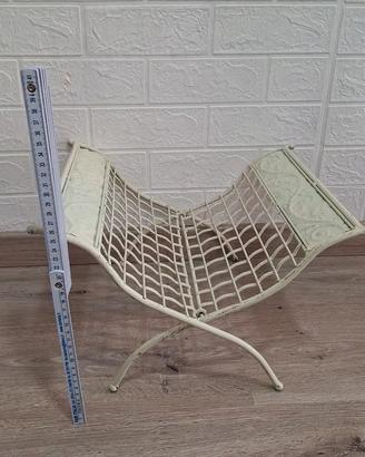 Portariviste vintage in ferro battuto Shabby Chic