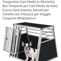 Trasportino in alluminio per animali di media tagl
