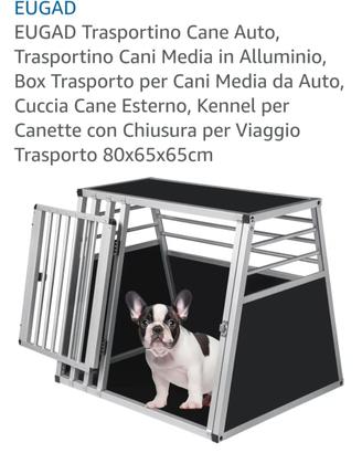 Trasportino in alluminio per animali di media tagl