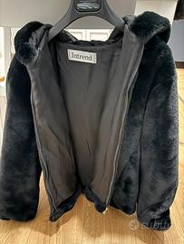 Giacca pelliccia ecologica nera