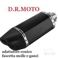 Scarico DOPPIA USCITA nero BIG 40 CM universale