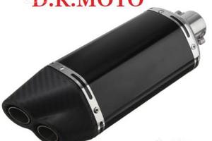 Scarico DOPPIA USCITA nero BIG 40 CM universale