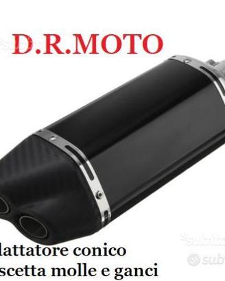 Scarico DOPPIA USCITA nero BIG 40 CM universale