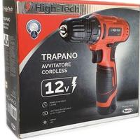 Trapano avvitatore 12V 1300mAh a batteria High Tec
