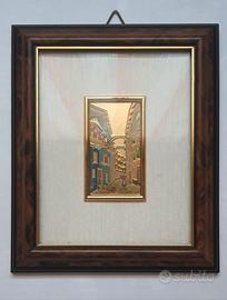 Quadro vintage artigianale Serie Oro strada