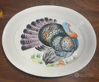 Piatto ovale decorato